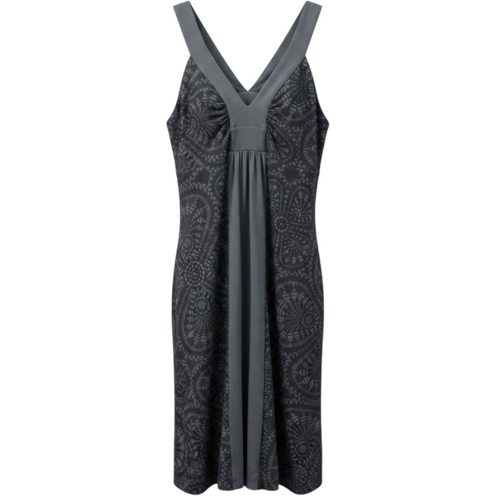 Patagonia Kamala Dress Womens Small Gray Paisley V-Neck A-Line 5899651